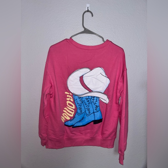 Howdy Hot Pink Cowgirl Western Crewneck - Picture 7 of 9